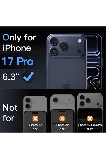 JETech Camera Lens Protector for iPhone 17 Pro, Orange, 1-Pack
