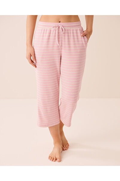 La Vie en Rose Striped Soft Knit Pajama Capris