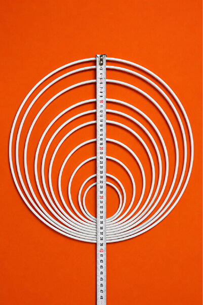 White West inn House Macrame Knitting Wire DIY 3mm Iron Wire Hoop White Painted