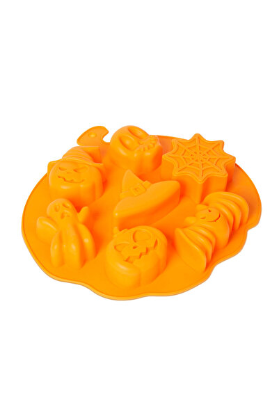Alista Home Formă de copt din silicon de Halloween, 25.6x25 cm, tavă cu 7 mod...