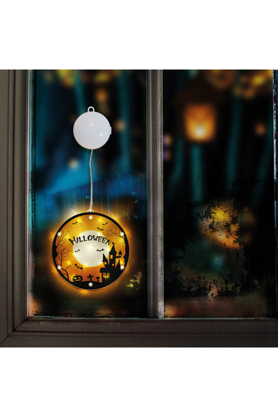 Alista Home Lampă decorativă 3D de Halloween, 14 LED-uri alb cald, decorațiun...