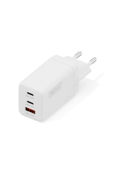 Digitus Φορτιστής χωρίς καλώδιο GaN με 2 θύρες USB-A και 1 θύρα USB-C, 67W Po...