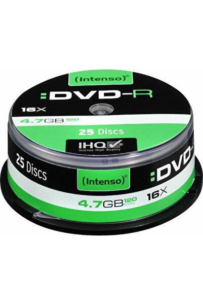 Intenso Εγγράψιμο DVD-R 16x 4.7GB Κουτί 25 τεμαχίων Κωδικός: 4101154