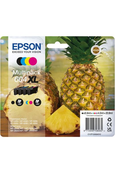 EPSON 604XL Γνήσιο Πακέτο 4 Τεμαχίων Μελάνια για Εκτυπωτές InkJet Κίτρινο / Κ...