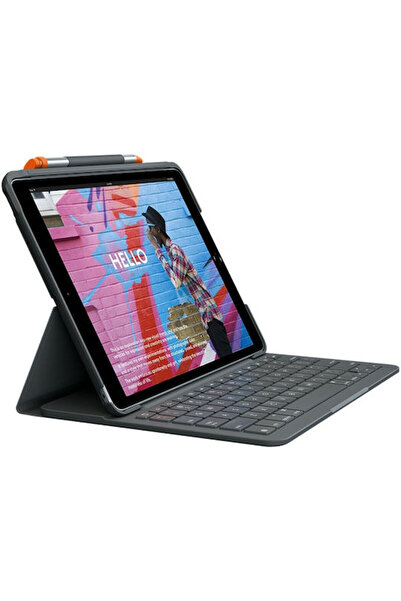 logitech Λεπτή Θήκη Folio με Γερμανικό Πληκτρολόγιο, Αναδιπλούμενο Κάλυμμα, Α...