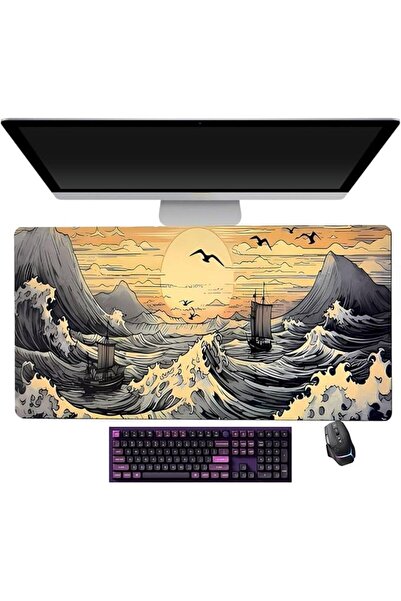 GENERAL لوحة ماوس للألعاب من ياباني ويف مقاس XXL 800x300 مم - حصيرة مكتبية مم...