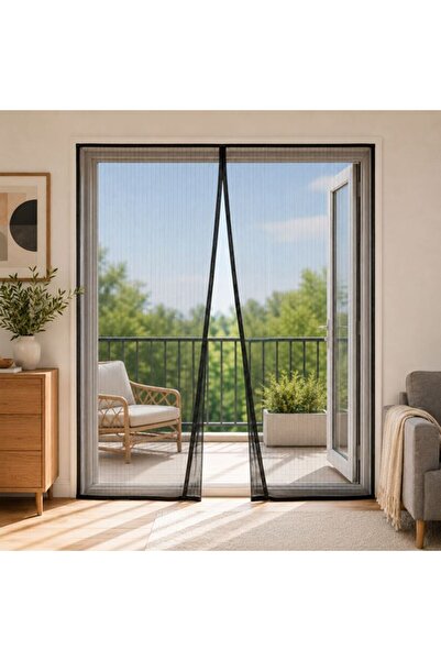 OEM Plasa Neagra Anti insecte Magnetica pentru Usa de Balcon 150x220cm