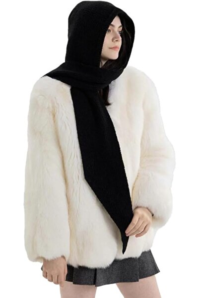 GENERAL Women Knit 2-in-1 Hat and Scarf Winter Hat Scarf for Women Warm Shawl...
