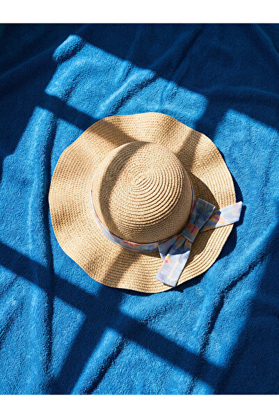 LC Waikiki Nevavm Girls' Straw Hat with Ribbon Detail