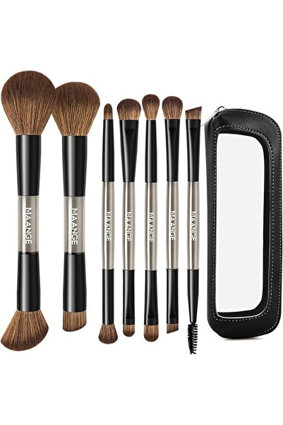 MAANGE 7 Piece Double Ended Makeup Brush Set - Professional Cosmetic Brushes ...