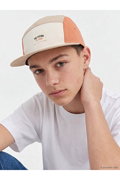 LC Waikiki Trendlucky Embroidered Boy's Cap with Difference in Color