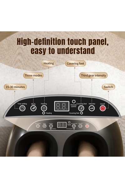 YESMAX Foot Massager Machine with Heat Function, Multiple Massage Modes, Home & Office Use