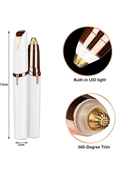 Aputue Eyebrow Trimmer, Eyebrow Hair Remover, with Light for Women, Portable ...