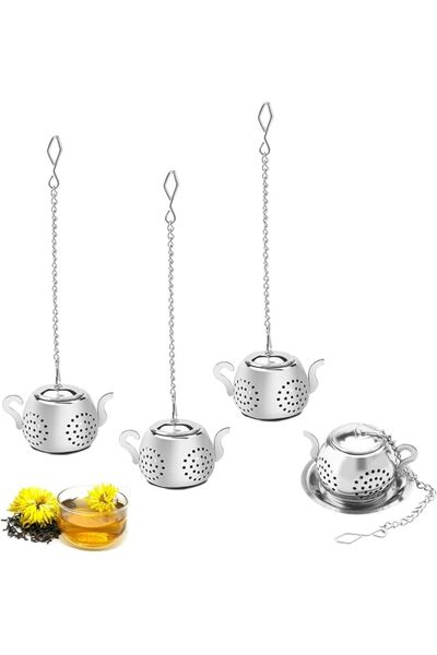 SYOSI 4 Pcs Stainless Steel Tea Infuser Ball, Fine Mesh Tea Strainer for Loos...