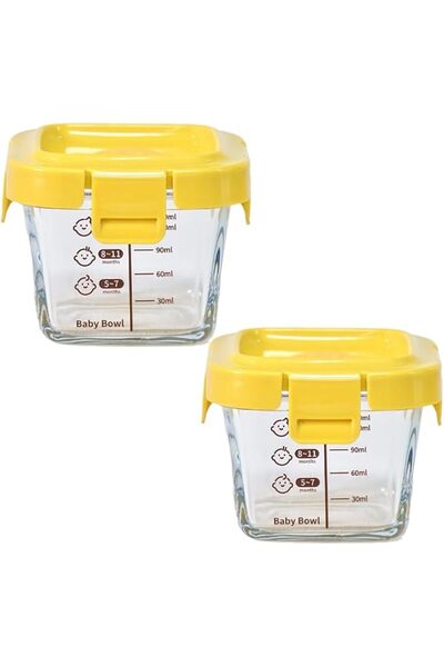 SmartMaster Small Square Glass Containers with Lids, Food Jars Airtight Glass...