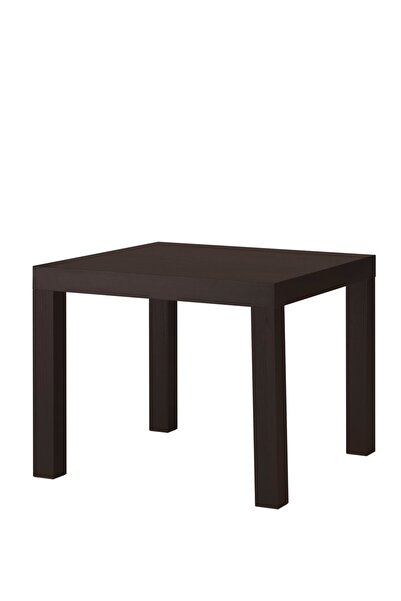 Lack Side table, black-brown, 55x55 cm