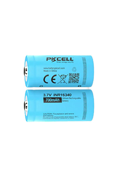 PKCELL Acumulator – Li-Ion 16340 de 3.7 V - echivalenta cu CR123