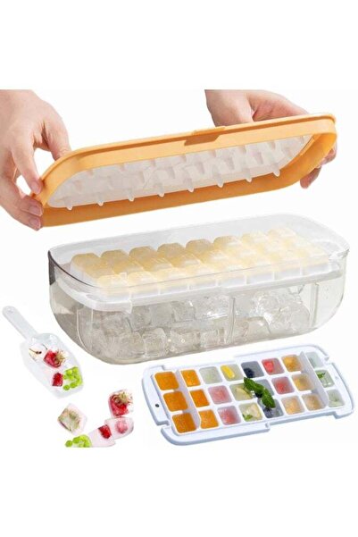 Arabest Ice Cube Tray,48 Grids,Easy-Release,BPA-Free,with Lid,Bin,Scoop,for F...