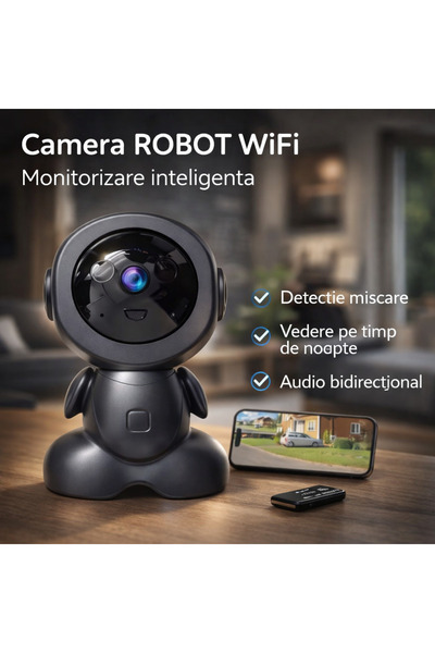 OEM Cameră WiFi Robot 3MP, Rotire 355°, Vedere Nocturnă