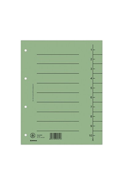 donau Separatoare Carton Manila 250G/Mp, 300 X 240Mm, 100/Set, - Verde, 300 x...