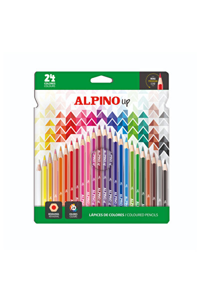 Alpıno Цветни моливи, картонена кутия, 24 цвята/комплект, многоцветни