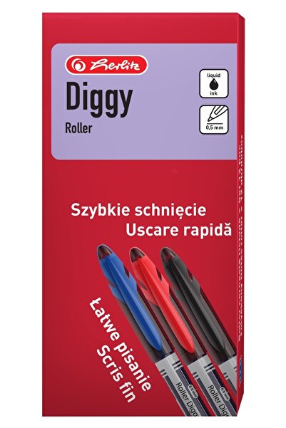 Herlitz Pix roller cu cerneală lichidă Diggy 0.5mm Negru Set 12 Herlitz, 0.5 mm