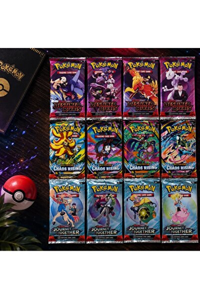 Abetto Market Pokemon Game Card 3 Sets in One 12 Packs of Pokemon Cards