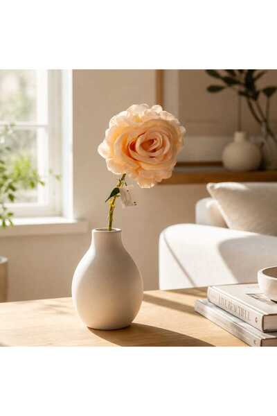 decotoys Floare artificială trandafiri roz cu tija 60cm 3/set