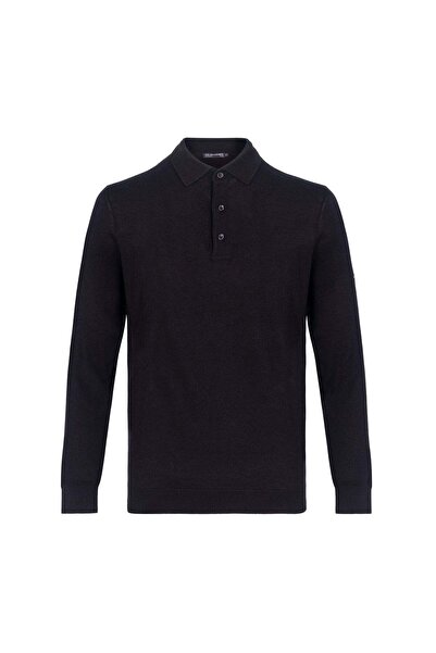 Silk and Cashmere Kaşmir Karışımlı Utku Polo Yaka Uzun Kollu Kazak