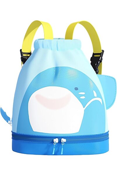 JOYZZZ Kids Swimming Bag, Waterproof Wet Dry Separation Mesh Beach Backpack, ...