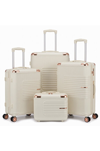 Dubai Power 4PC ABS Hardside Luggage Set 14/20/24/28 Inch with TSA Lock & Spi...
