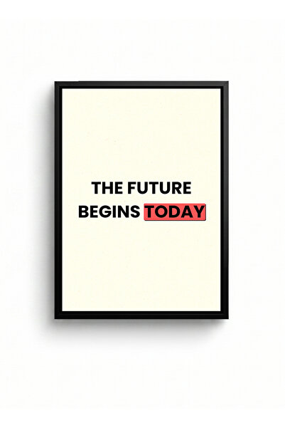 LOWHA Canvas Wall Art on Wood Frame with Black Floating Frame &Motivational P...