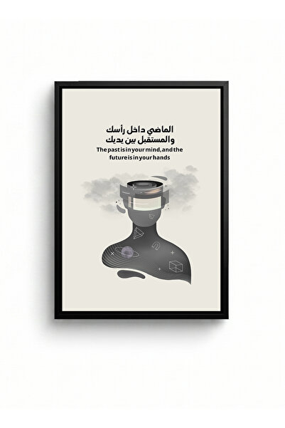 LOWHA Canvas Wall Art on Wood Frame with Black Floating Frame &Motivational P...