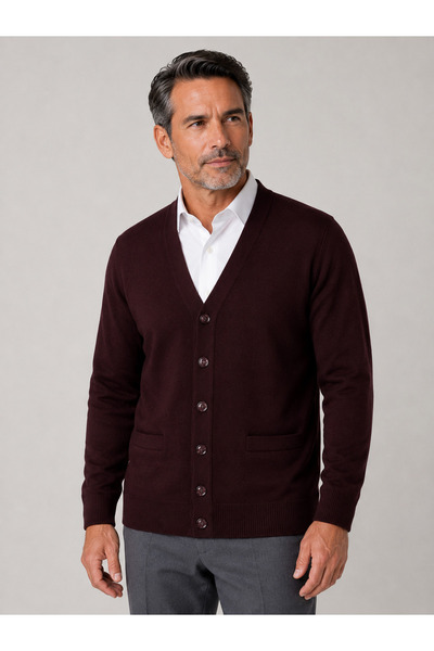 Mutlu City Men's Middle-Aged and Older Knitwear Knitted Acrylic Buttoned Wint...