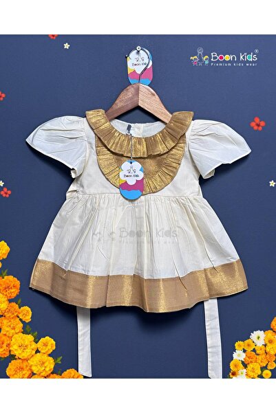 Generic Brand Baby Onam Special Cotton Frock