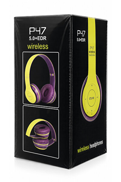 Generic Brand P47 5.0+EDR Wireless On-Ear Bluetooth Headphones with Built-in ...
