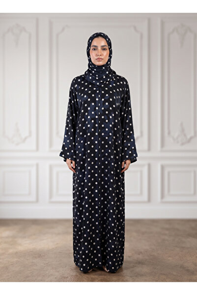 Nukhbaa Deep Dual-Patterned Printed Abaya