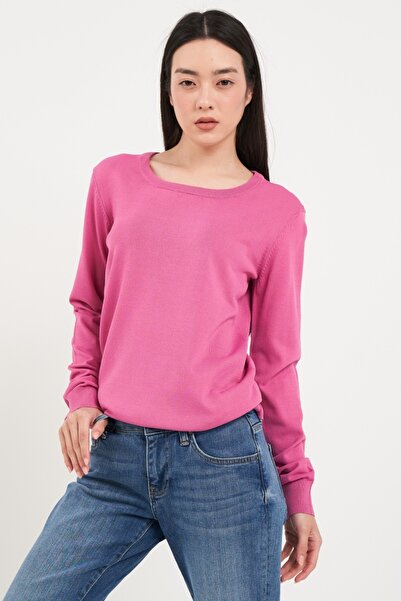Lee Cooper - Pulover dama cu maneca lunga de culoare uniforma