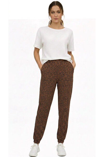 Merlot Pocket Detailed Relaxed Fit Viscose Trousers Brown