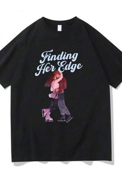 4CR Finding Her Edge Fashion New Print T Shirts High Quality Cotton Couple Cl...