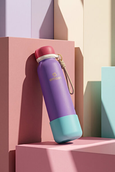 Emsan Thermos Bottle Çelik Sızdırmaz Termos 750 ml Mor
