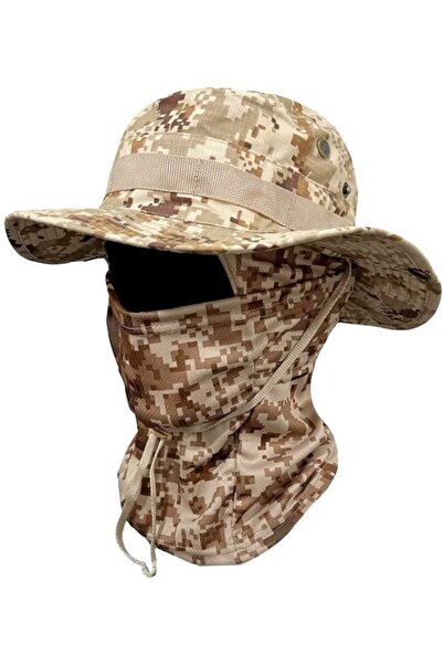 STARSTAR Men's sun hat with scarf one size outdoor sports/fishing.