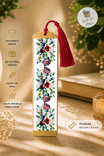 renkli izler atölyesi Artistic Design Metal Bookmark