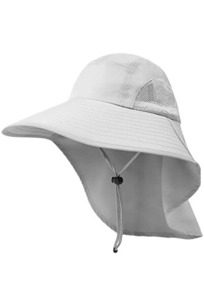 STARSTAR Sun hat UPF50+ mesh bucket 55-60cm 12cm brim foldable fishing.