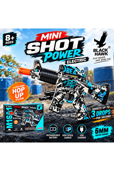 Blackhawk Kids Electric Gel Blaster Toy Gun M16A1 USB Charge 7.4V Battery Qui...