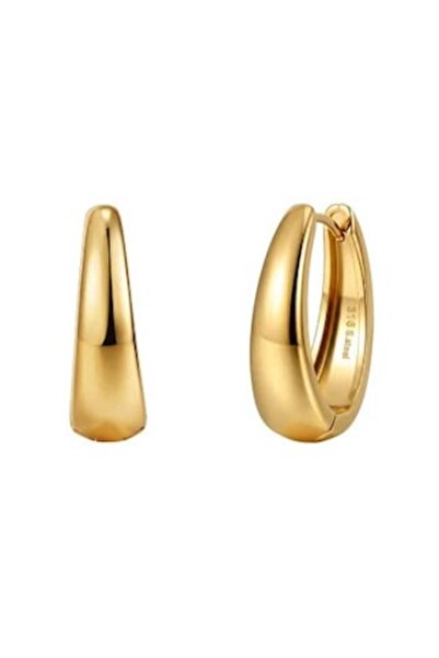 UNA VIDA Cercei Elements Gold din oțel inoxidabil 316L, placați cu aur de 18K
