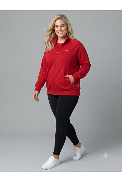 ENGIN Unisex Red 2 Thread Thick Sweatshirt