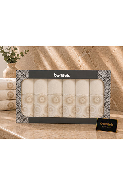 Özdilek Beyza 6-Piece Boxed Towel Set