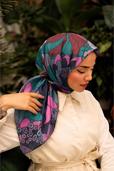 FENZA SCARF Serein 20% Βαμβάκι 80% Βισκόζη Κασκόλ ΜΩΒ 90x90