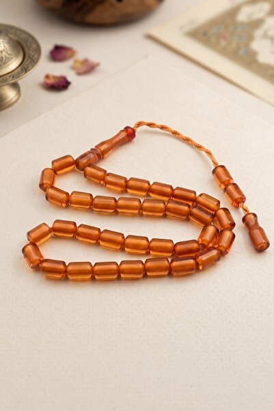 Prestige Crimped Amber Stone 33-Piece Prayer Beads 902856